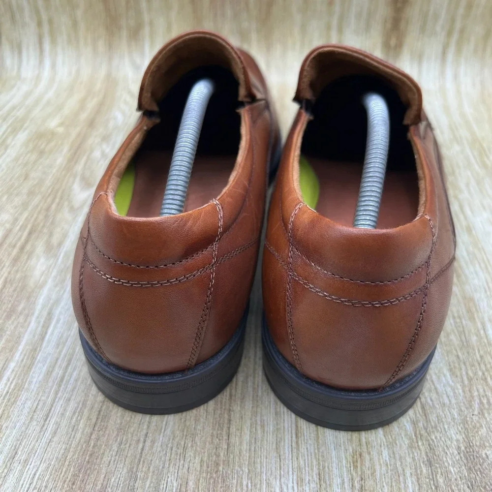 Florsheim Midtown Moc Toe Loafers Men's Size 11.5 D Brown Leather Slip On Shoes